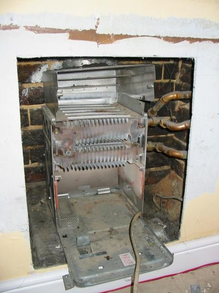 Removing our old back boiler