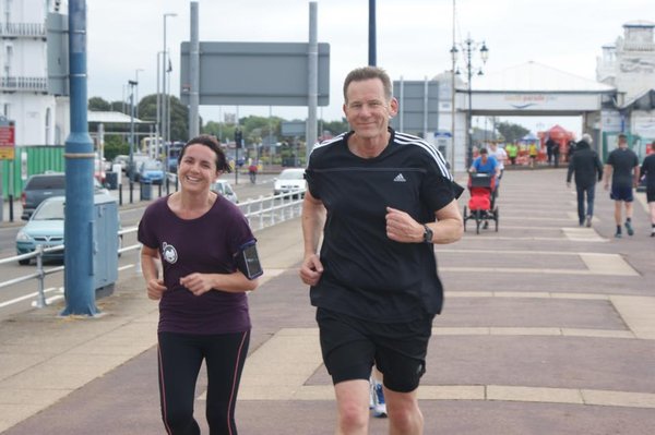 attempting, and not quite succeeding, to get a PB at Southsea parkrun in June. Photo thanks to Southsea parkrun’s photographer on 13/06/15.